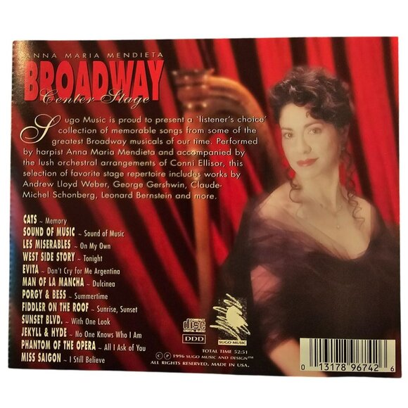 Anna Maria Mendietas CD Broadway Hit Music Center Stage 37708cd - Picture 2 of 2